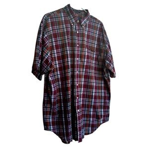 Daniel Cremieux Collection Men's plaid short sleeve button down size XL
